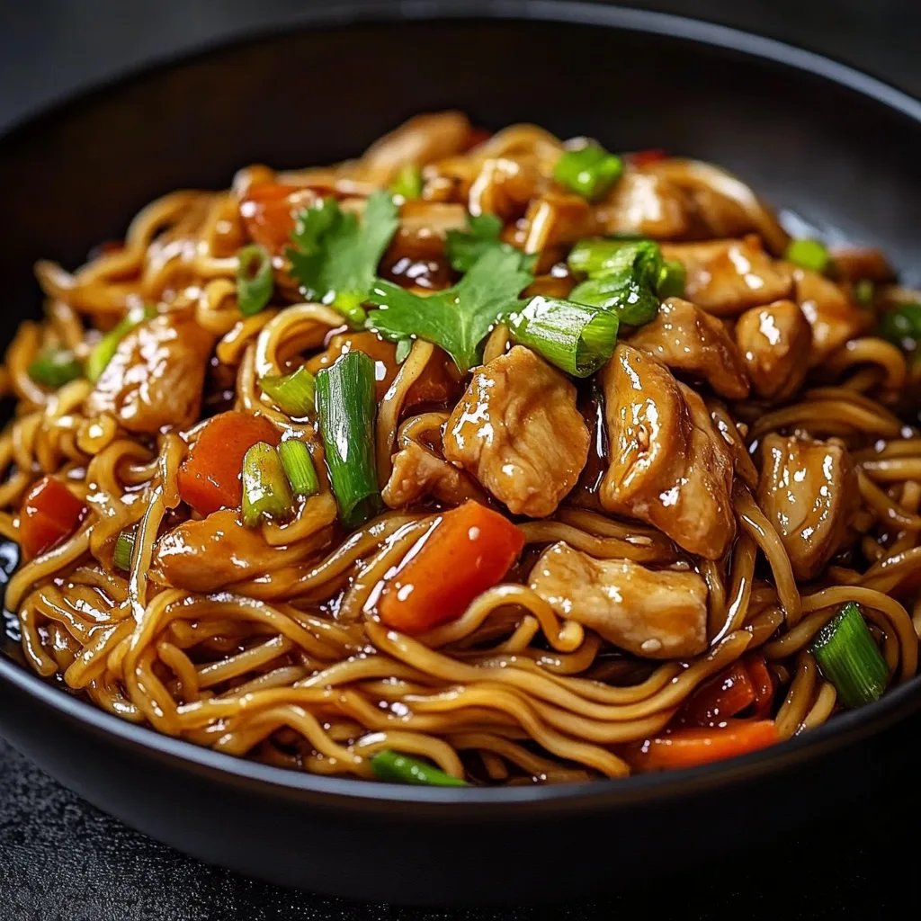 Garlic Chicken Lo Mein