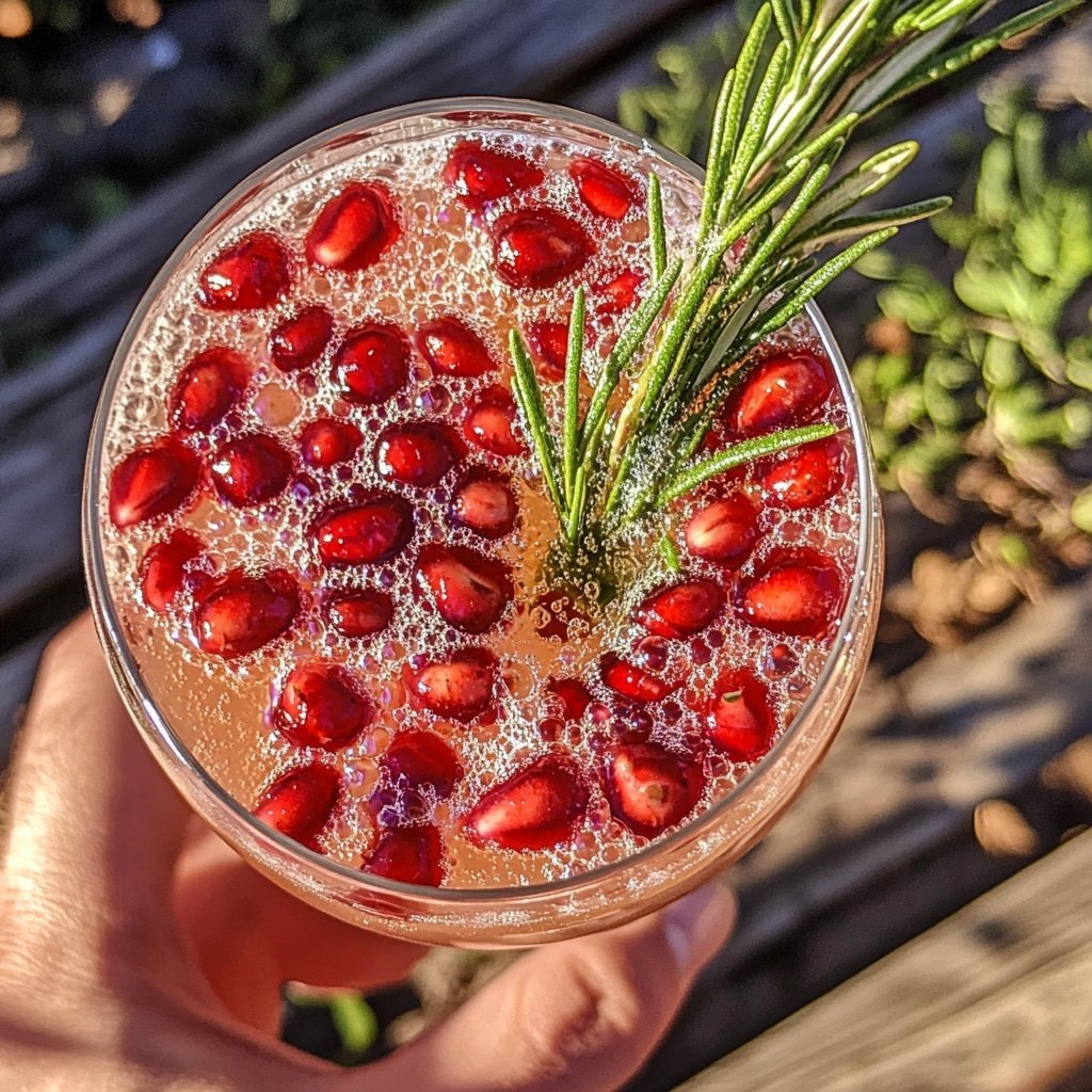 Pomegranate and Rosemary Gin Fizz Recipe