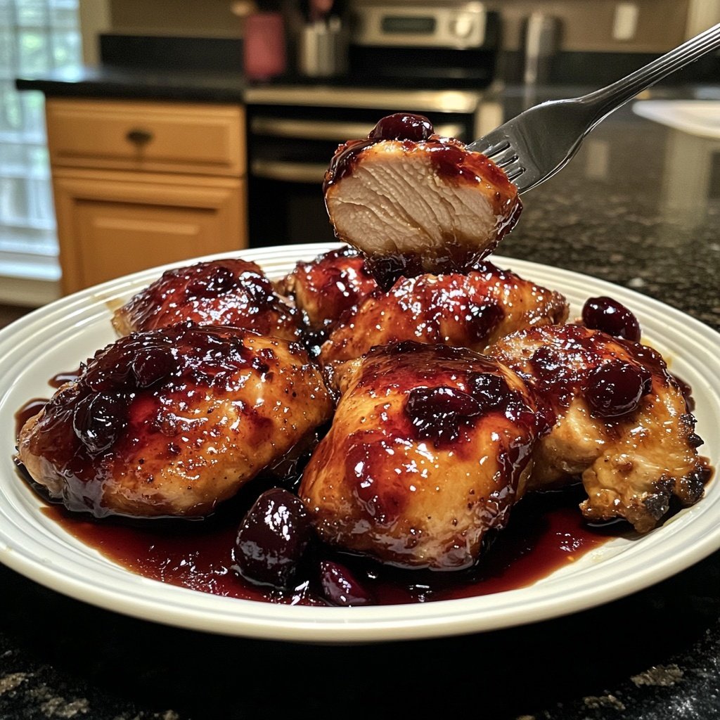 Cherry Balsamic Glazed Chicken