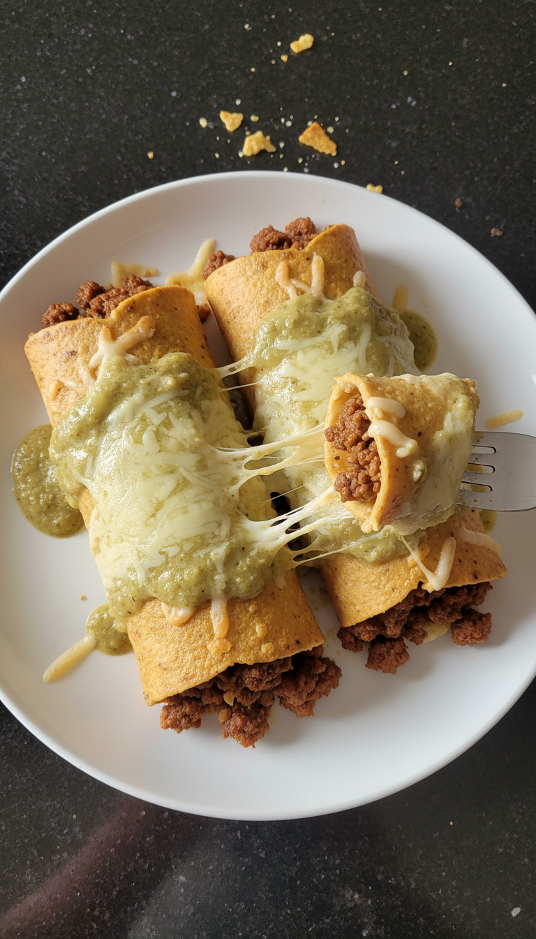 Beef Enchiladas with Salsa Verde