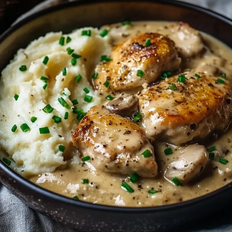 Creamy Garlic Chicken & Mash Recipe