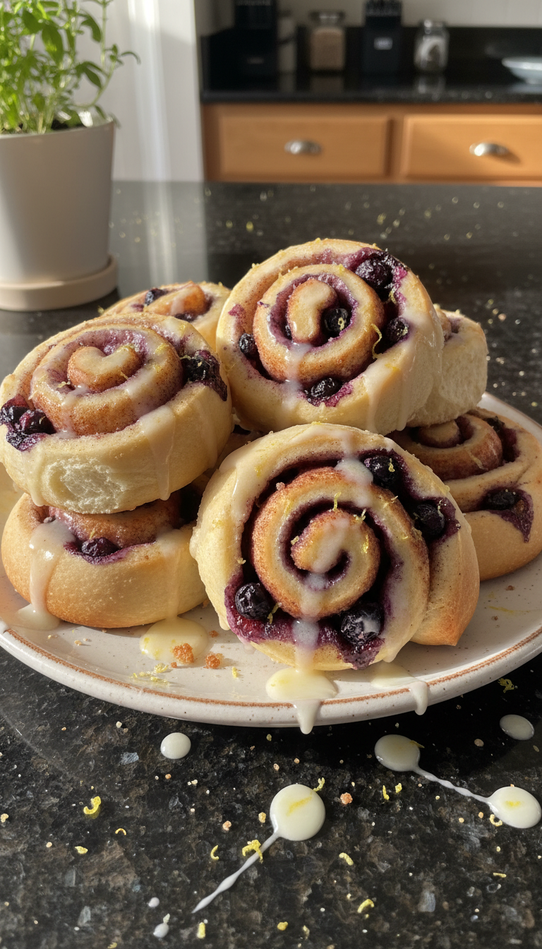 Cinnamon Lemon Blueberry Roll-Ups