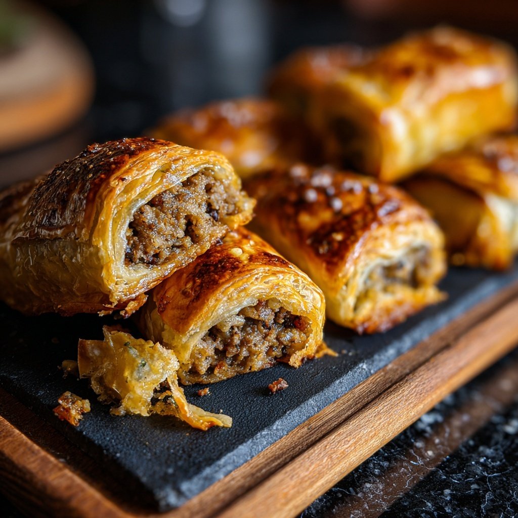 Australian Sausage Rolls Puff Pastry