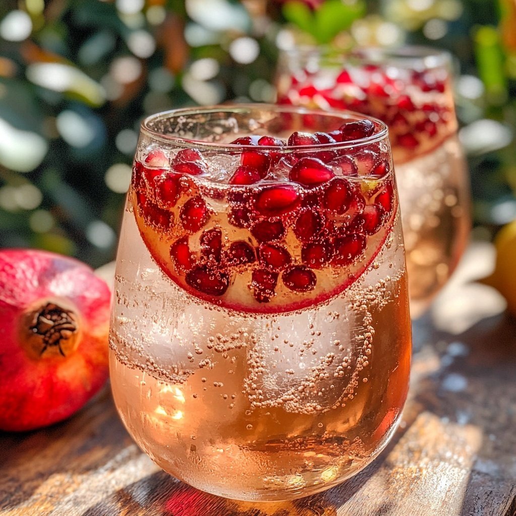 Pomegranate Vanilla Vodka Spritz Cocktail