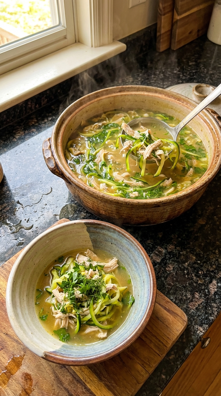 Zucchini Noodle Chicken Soup