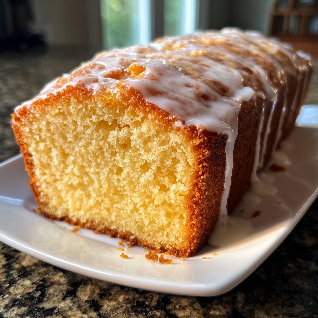 Vanilla Pound Cake with Lemon Glaze