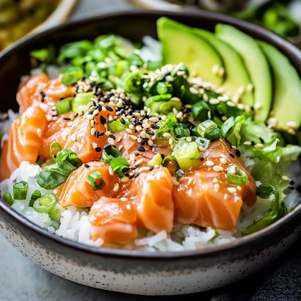 Spicy Salmon Sushi Bowls