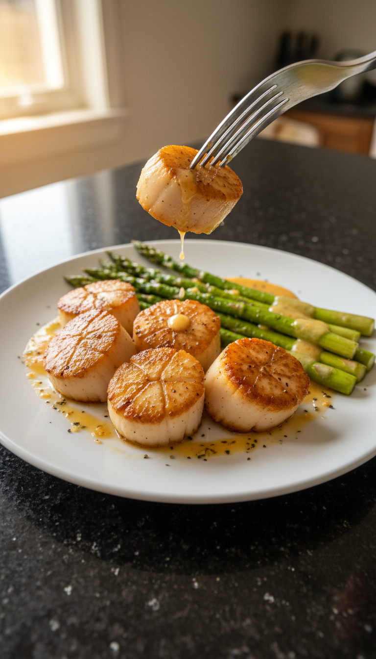 Seared Scallops with Asparagus