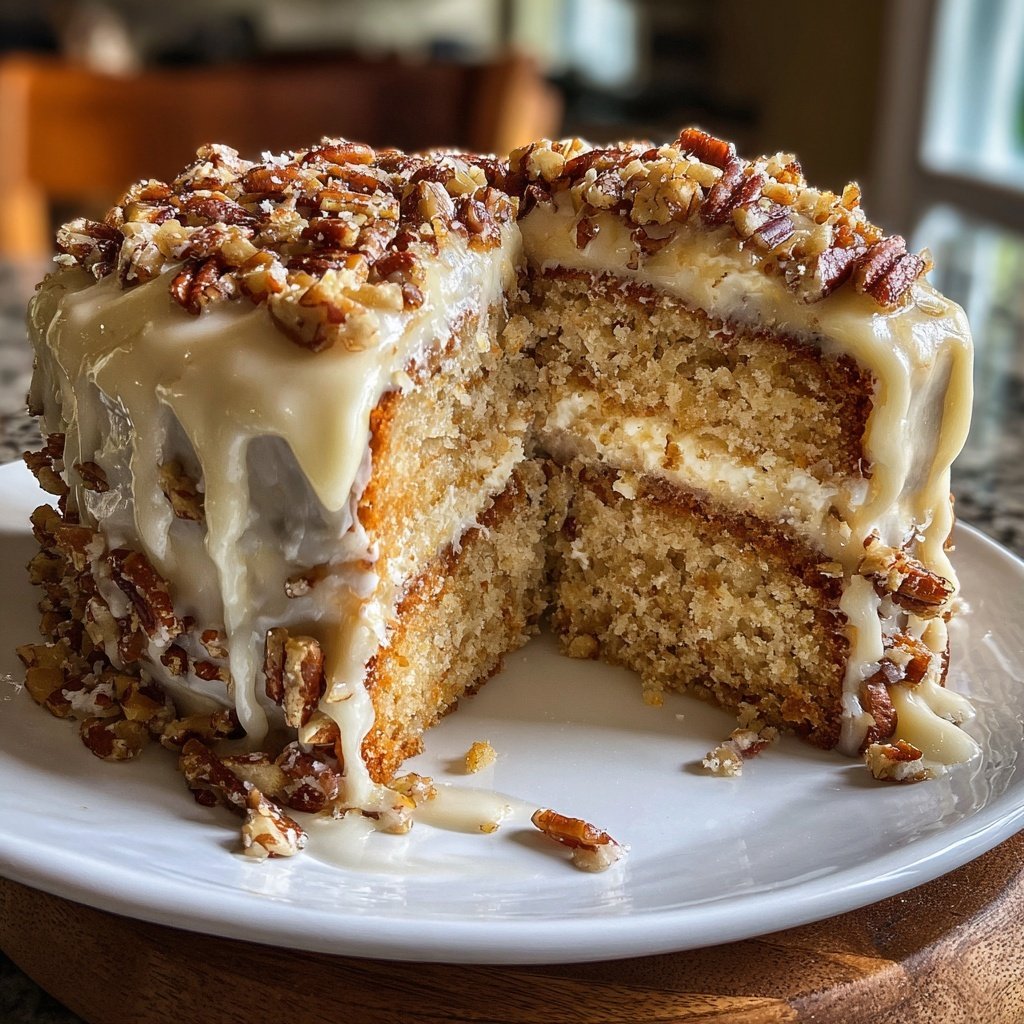 Maple Vanilla Pecan Cake