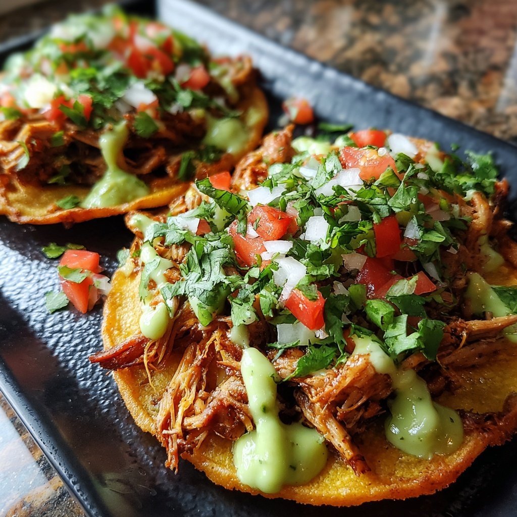 Classic Pork Carnitas Tostadas