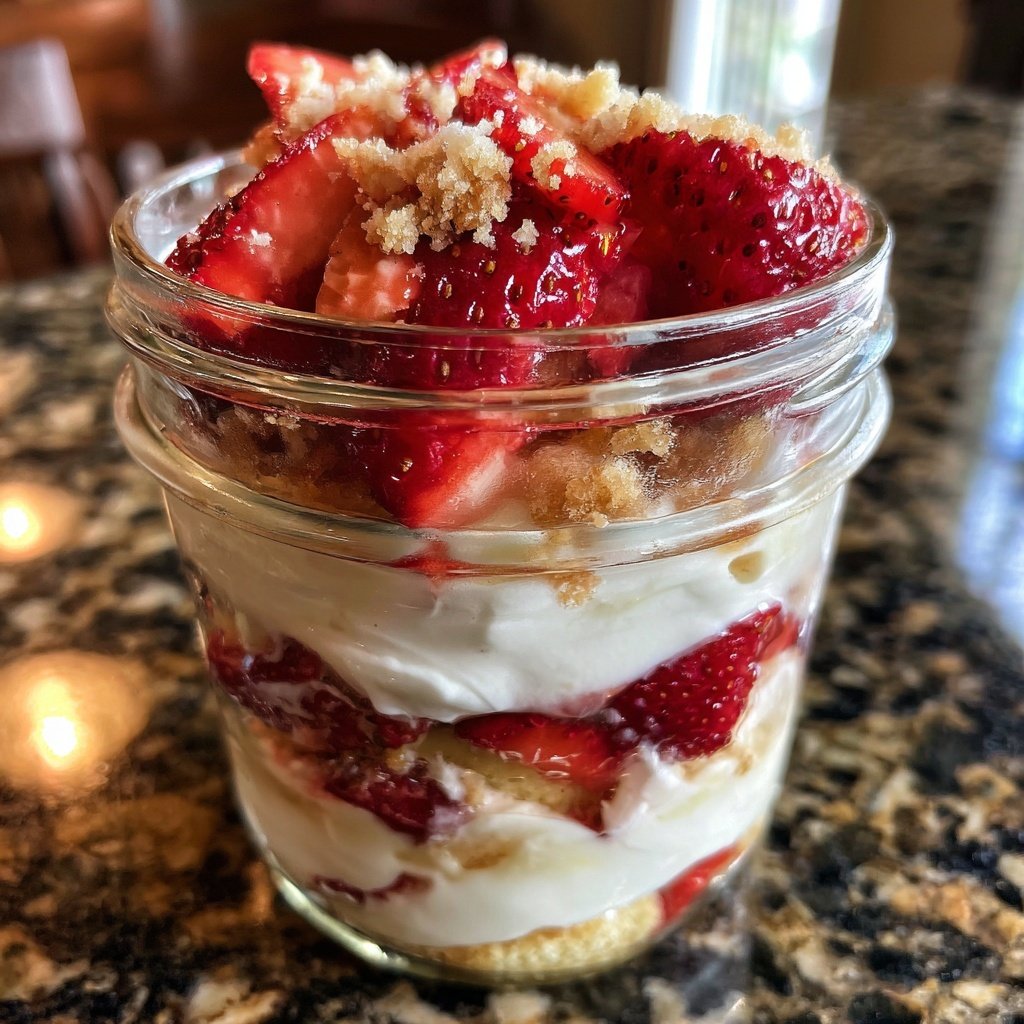 Mason Jar Strawberry Shortcake