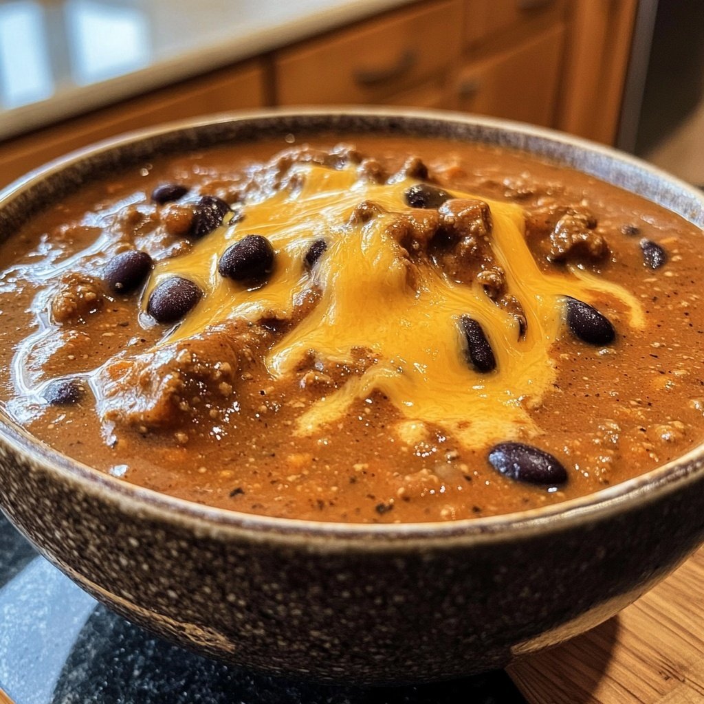 Chipotle Cheddar Beef Chili