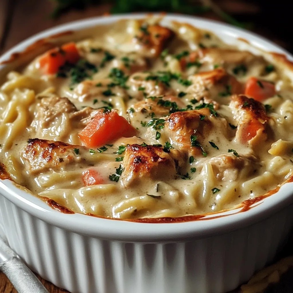 Creamy Chicken Pot Pie Orzo