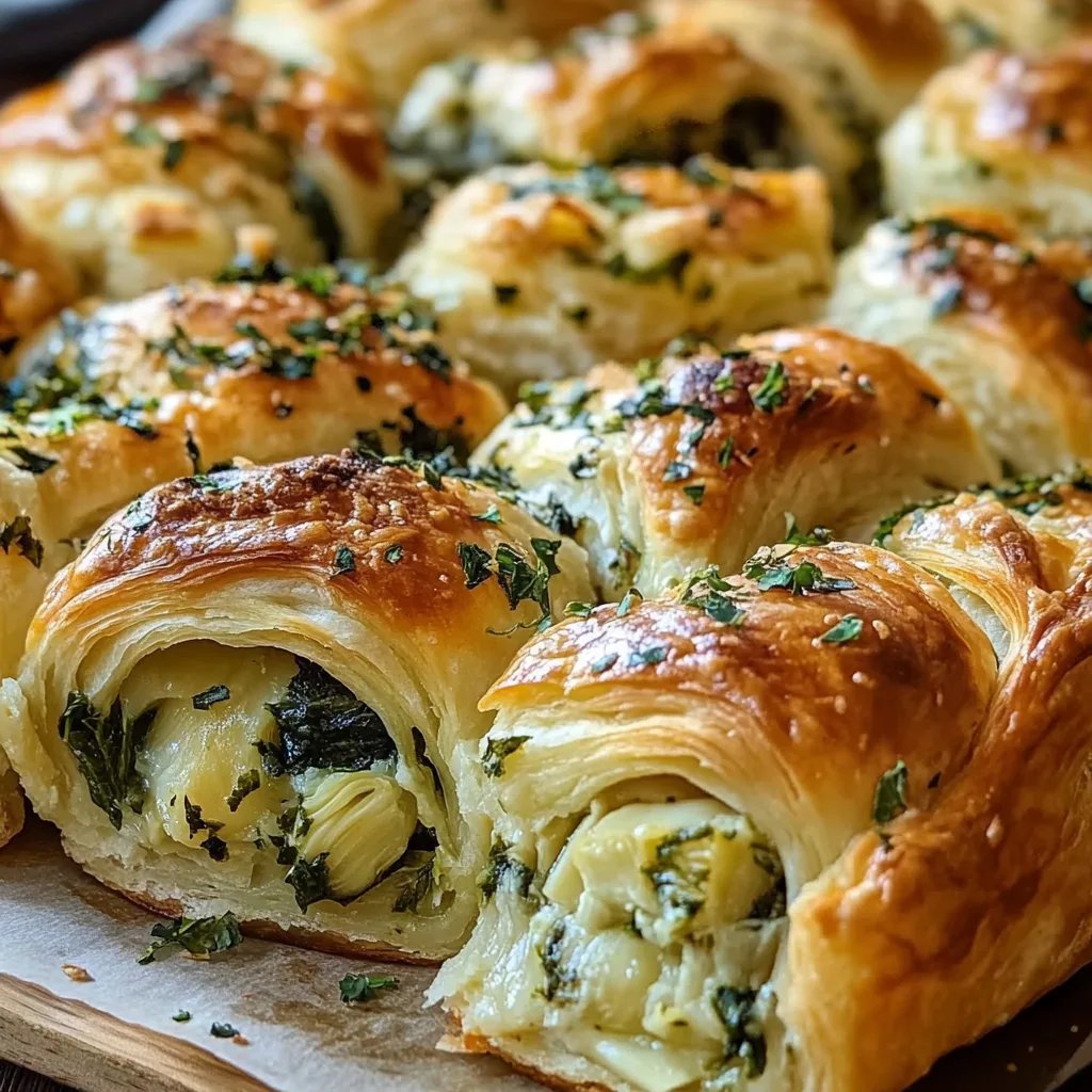 Spinach Artichoke Crescent Roll Bake