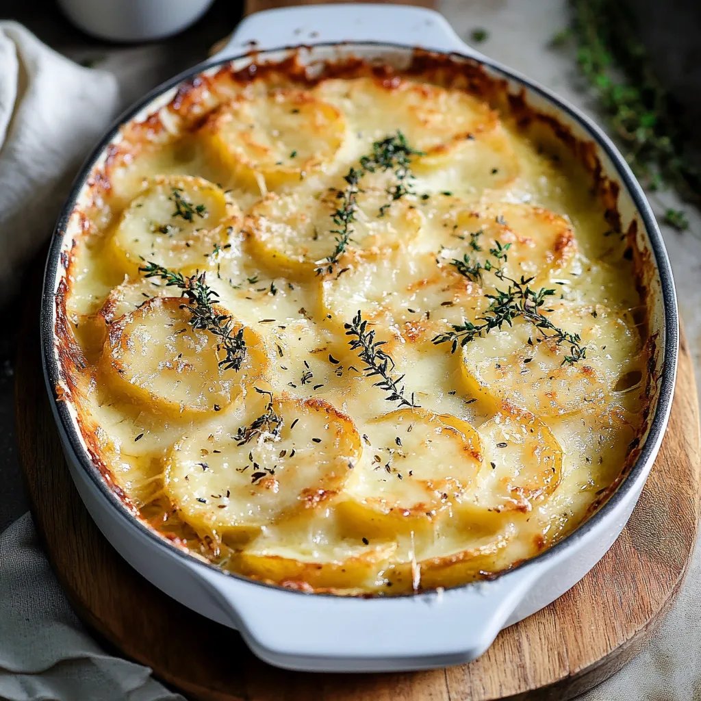 Crispy Parmesan and Gruyere Potato Gratin