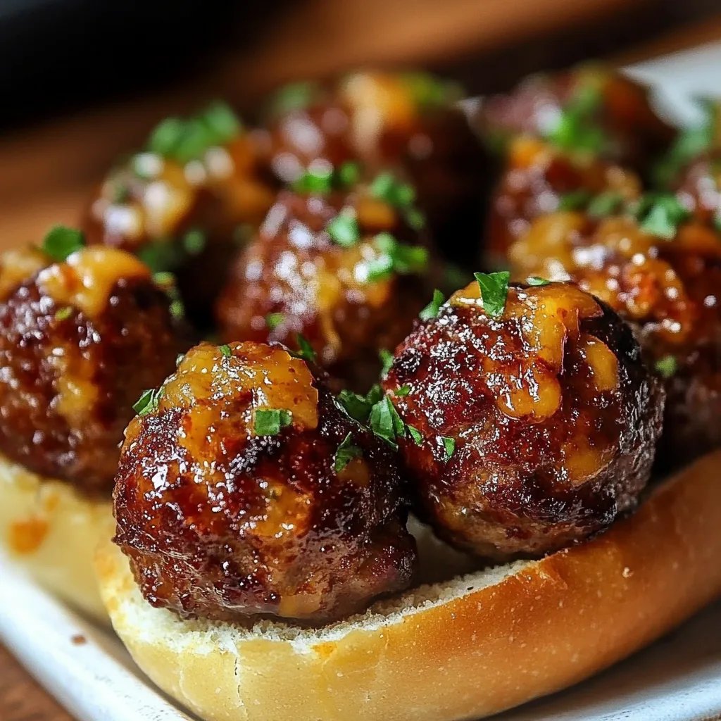 Bourbon Bacon Cheeseburger Meatballs