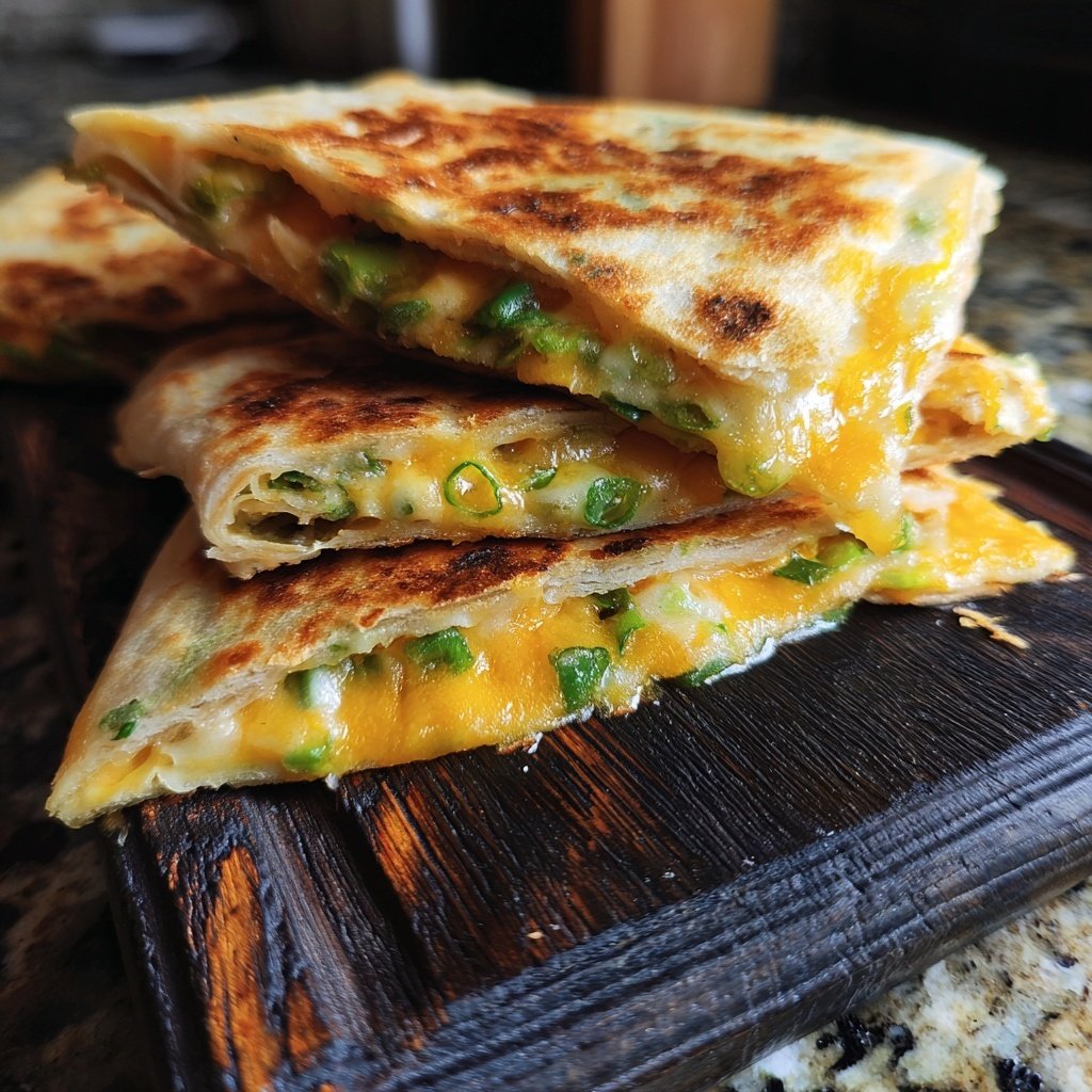 Scallion Pancake Quesadilla Cheese Melted
