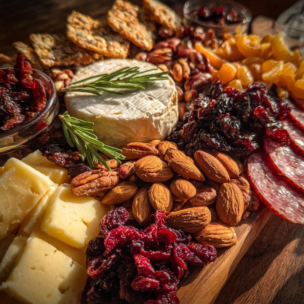 Holiday Charcuterie with Nuts and Dried