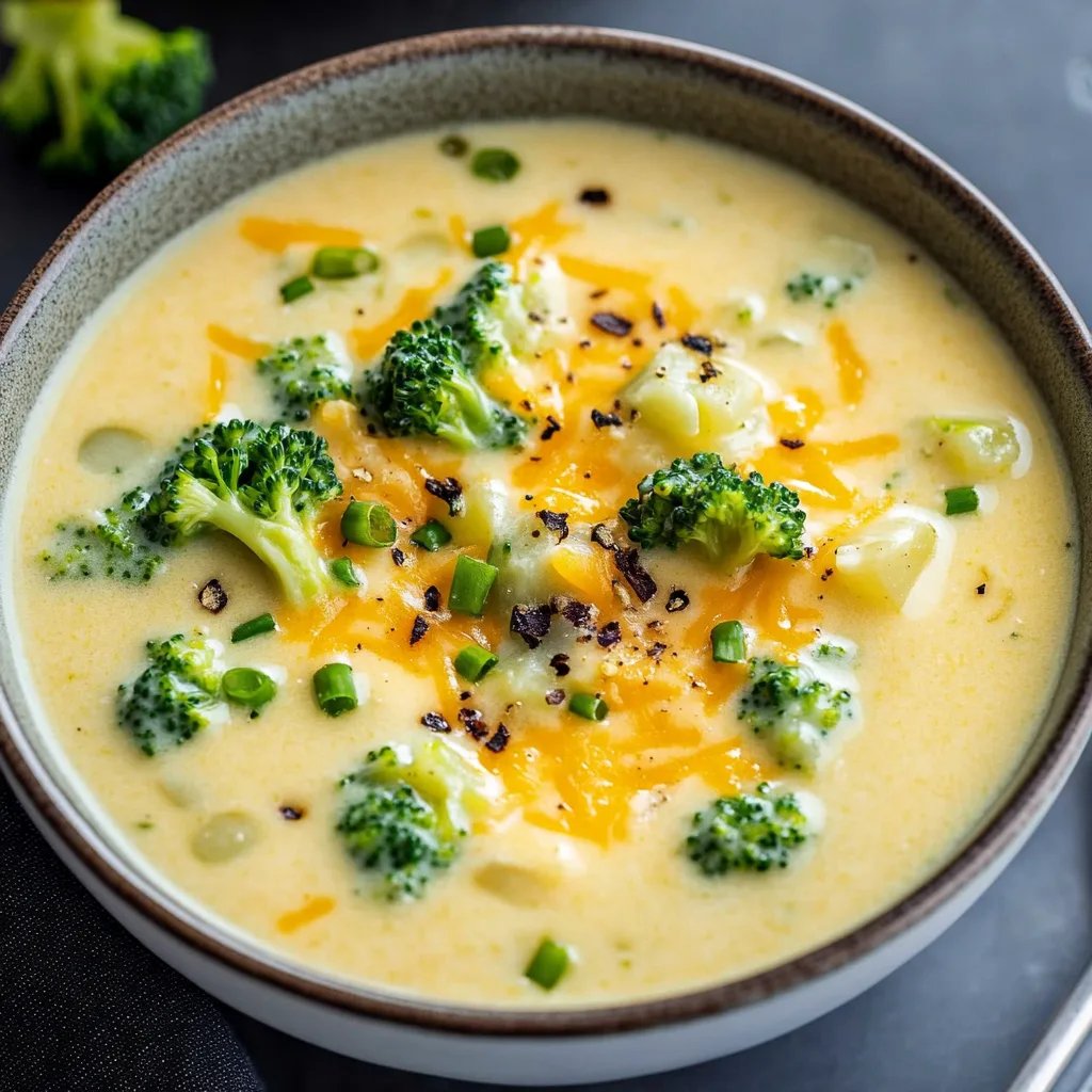 Cheddar Potato Broccoli Soup