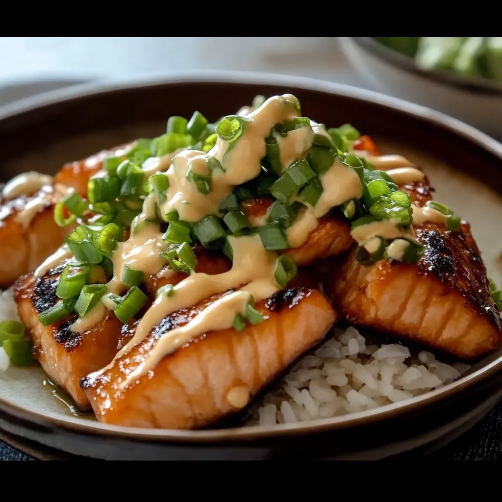 Honey Glazed Salmon Bowls