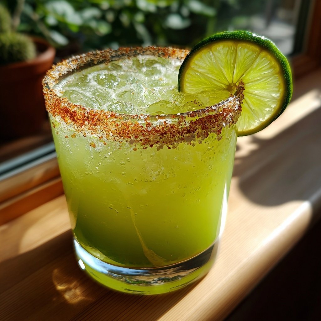 Christmas Margarita with Cinnamon Sugar Rim