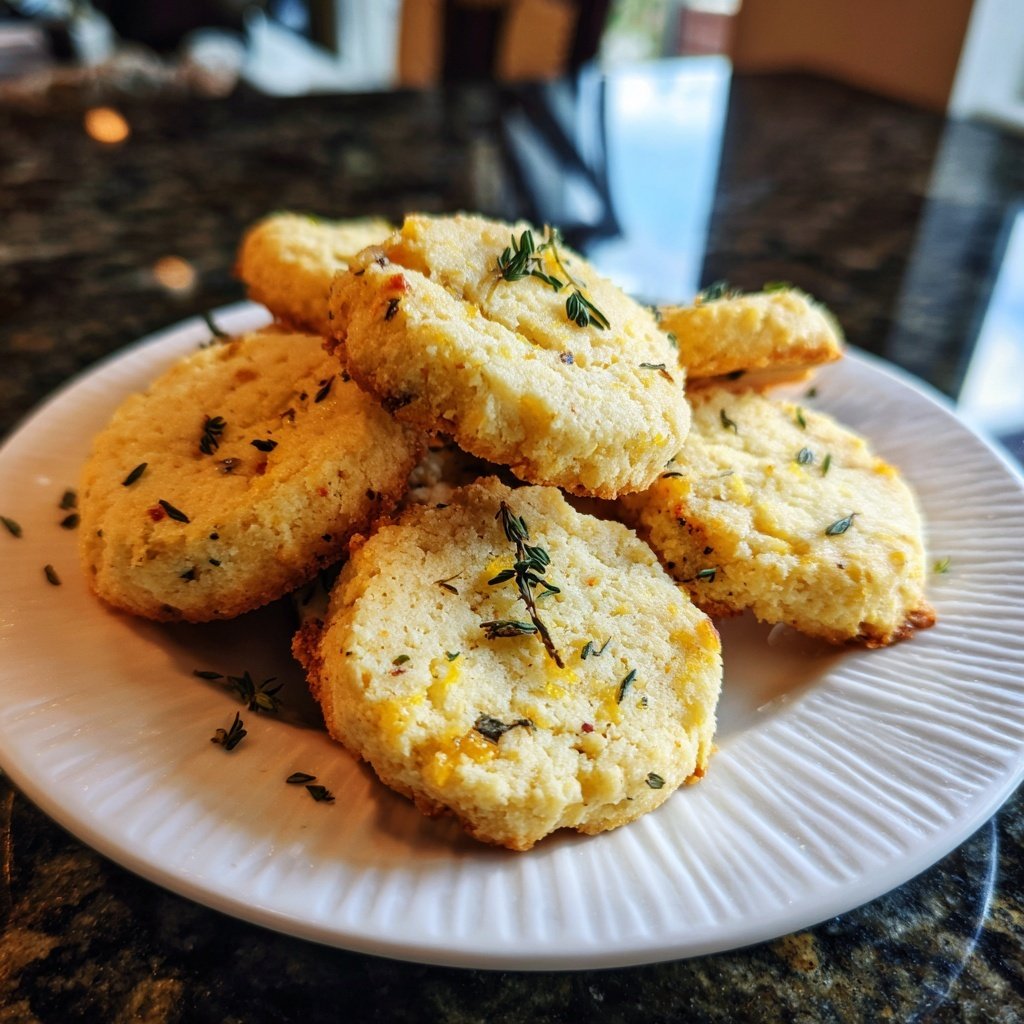 Lemon Thyme Shortbread Cookies