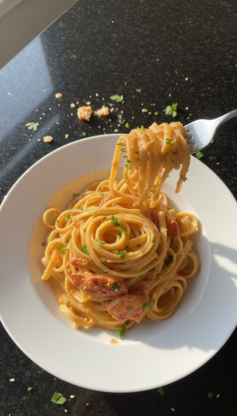 Linguine with Lobster Cream Sauce