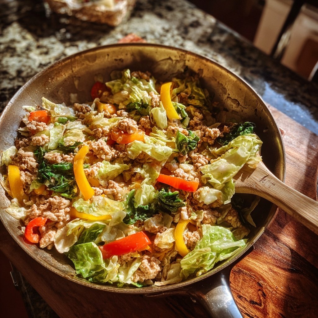 Ground Turkey and Cabbage Stir-Fry