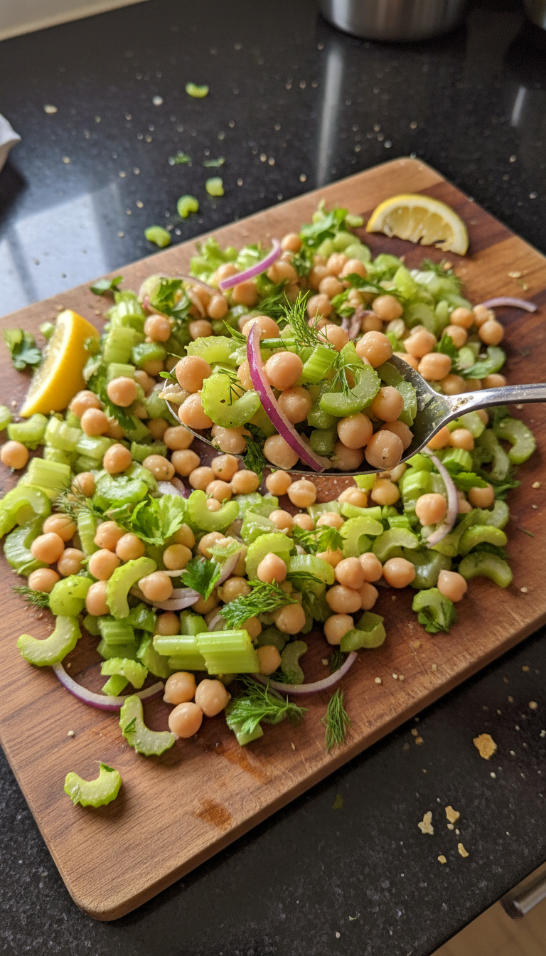 Crunchy Celery and Chickpea Salad