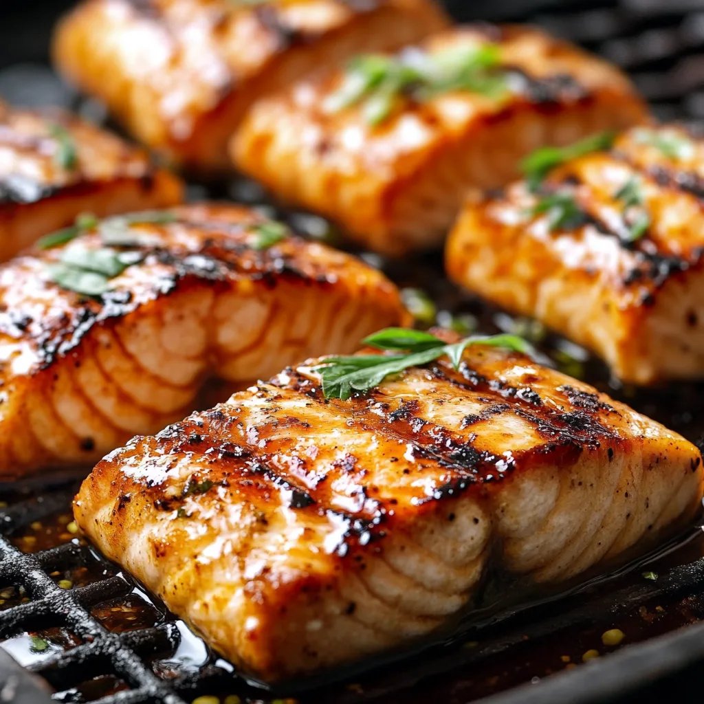 Glazed Grilled Salmon Fillets