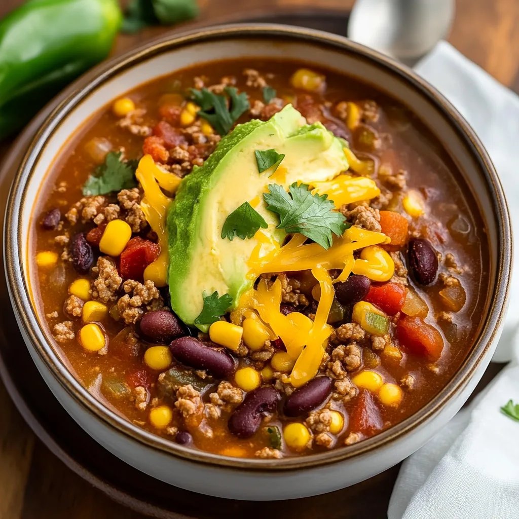 No Bean Taco Soup