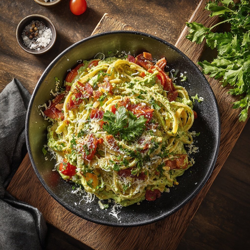 Fresh Veggie Pasta with Avocado