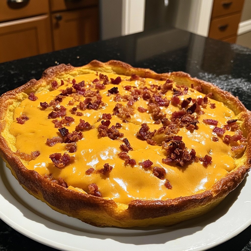 Savory Cheddar Bacon Dutch Baby