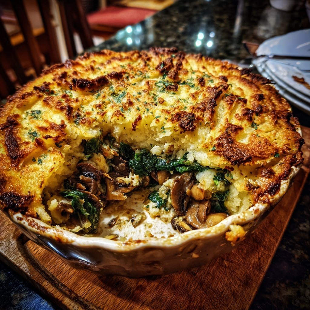 Mushroom and Spinach Shepherd's Pie