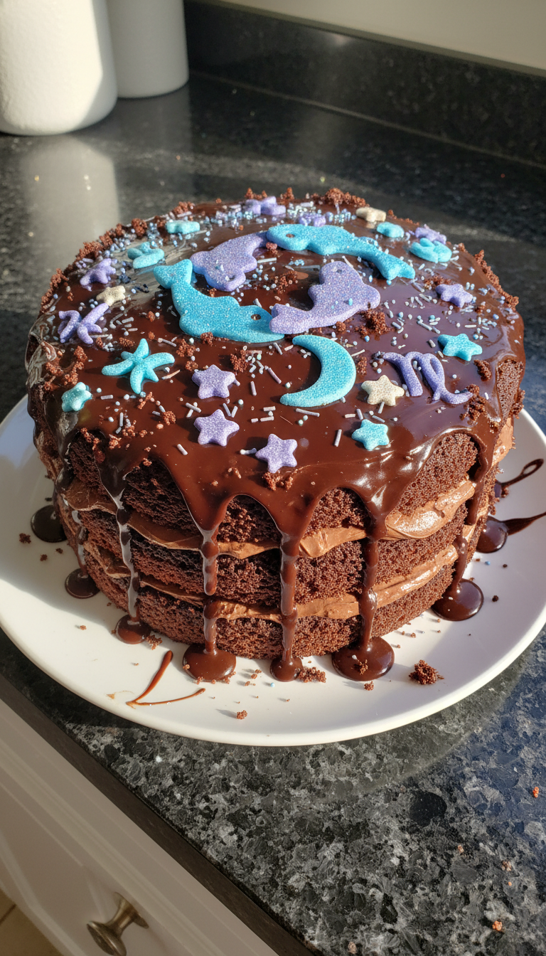 Pisces Chocolate Fudge Cake