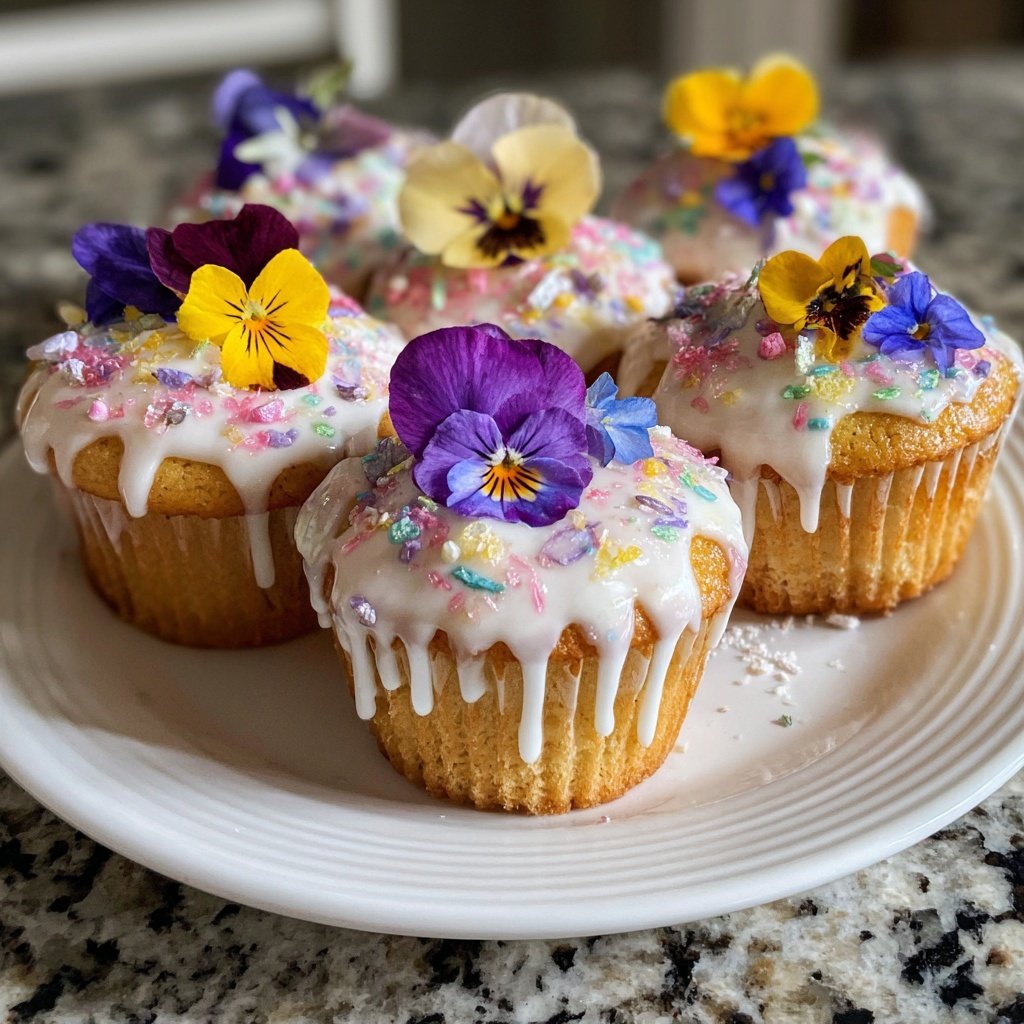 Flower Power Strawberry Cupcakes
