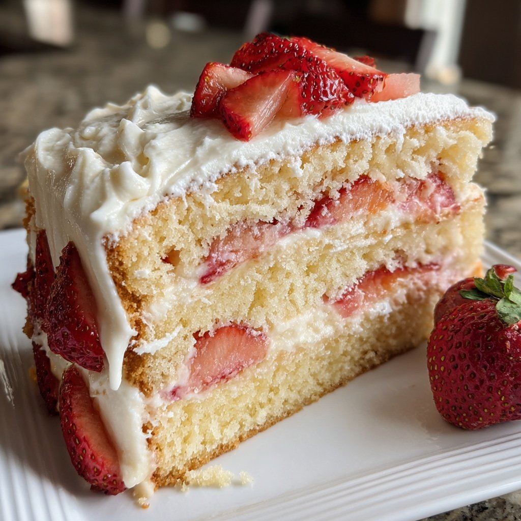 Strawberry Vanilla Cake
