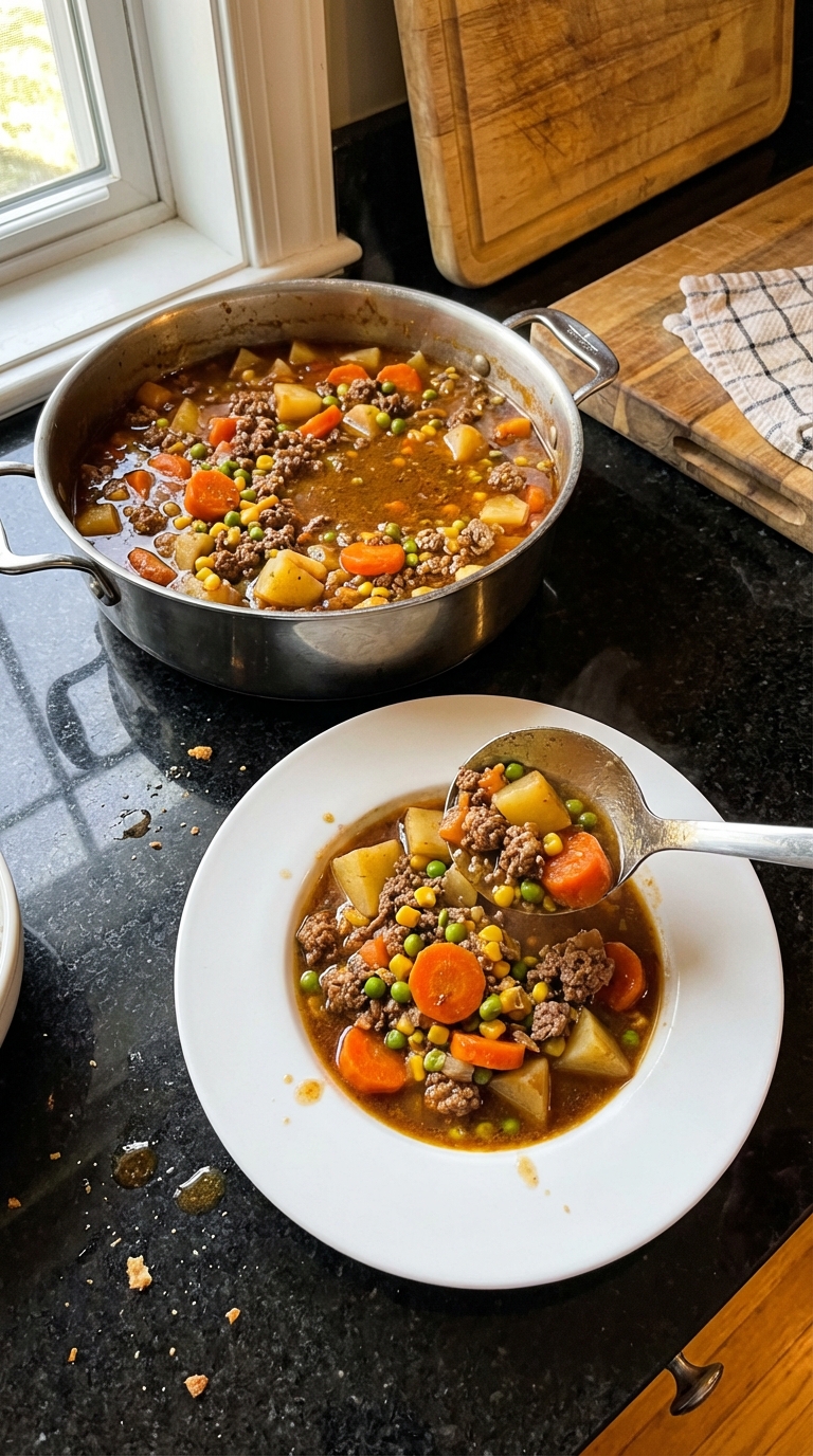 Ground Beef and Veggie Stew