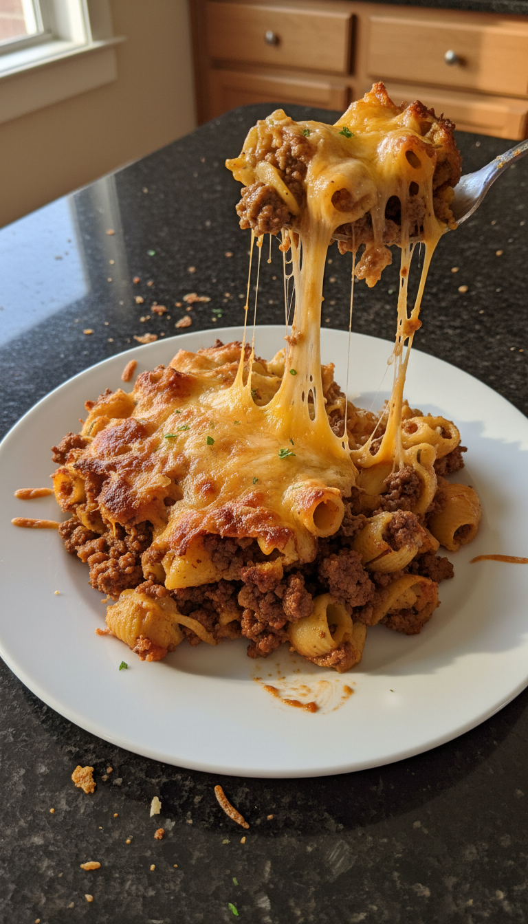 Cheesy Beef Pasta Bake