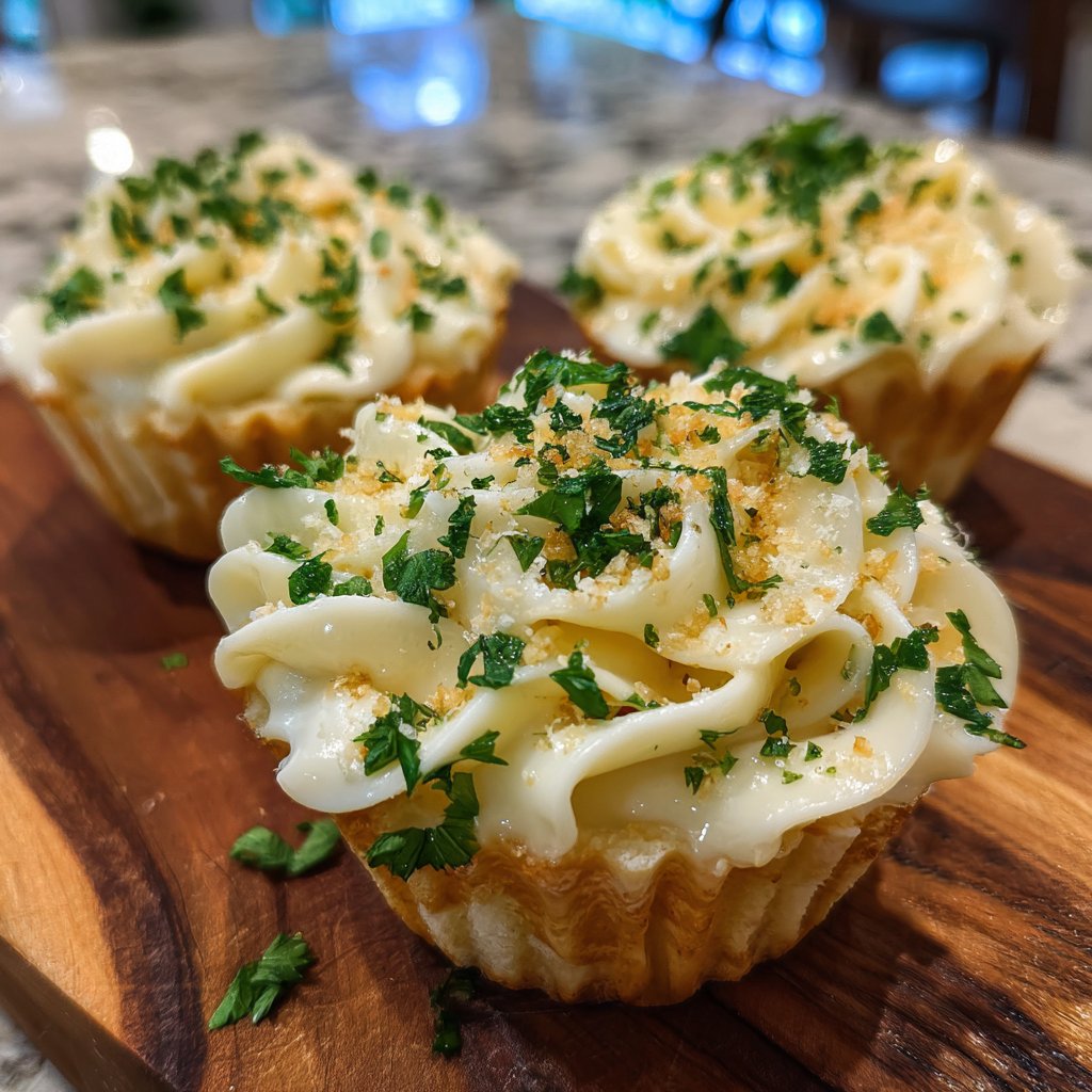 Colorful Fettuccine Alfredo Cupcakes