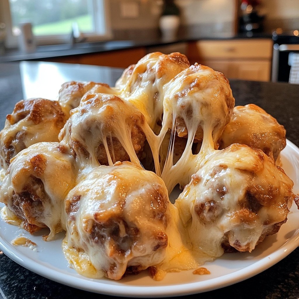 Cheesy Pull Apart Christmas Sausage Balls