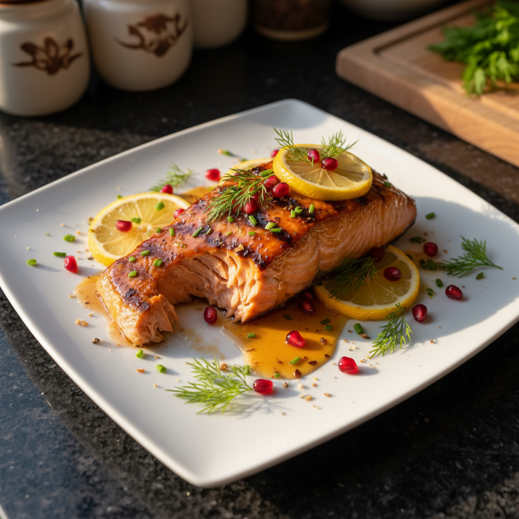 Elegant Grilled Salmon with Glaze