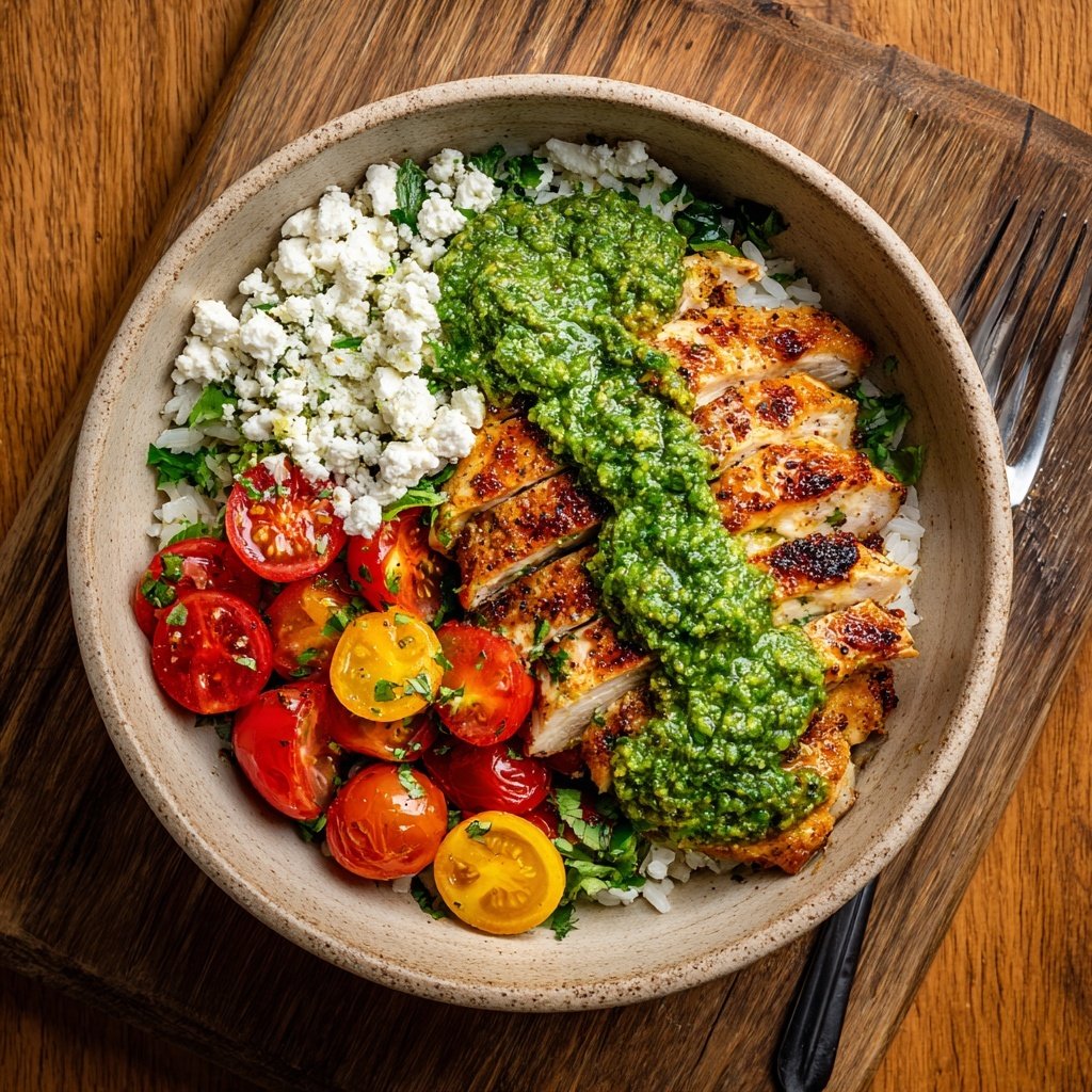 Pesto Chicken High-Protein Bowl