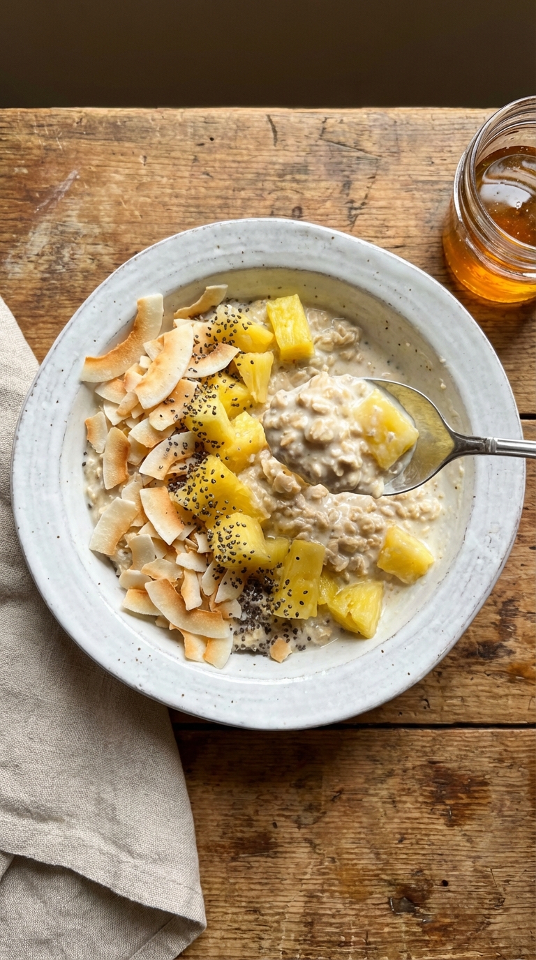 Pineapple Coconut Overnight Oats