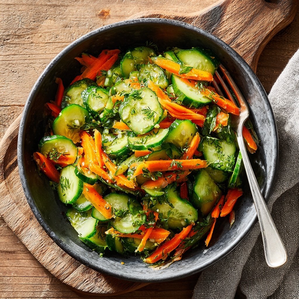 Vibrant Cucumber Salad with Carrots