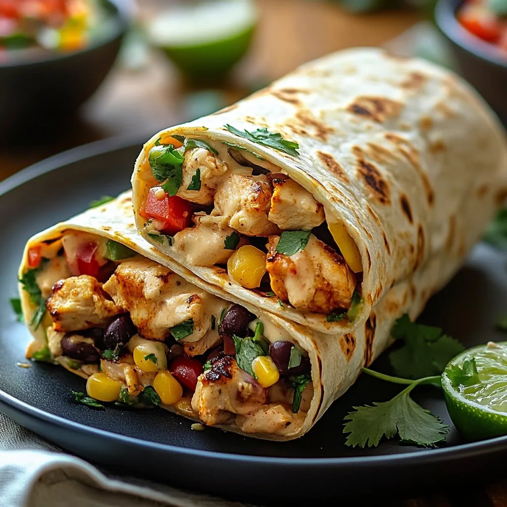 Easy Chipotle Ranch Grilled Chicken Burrito Recipe